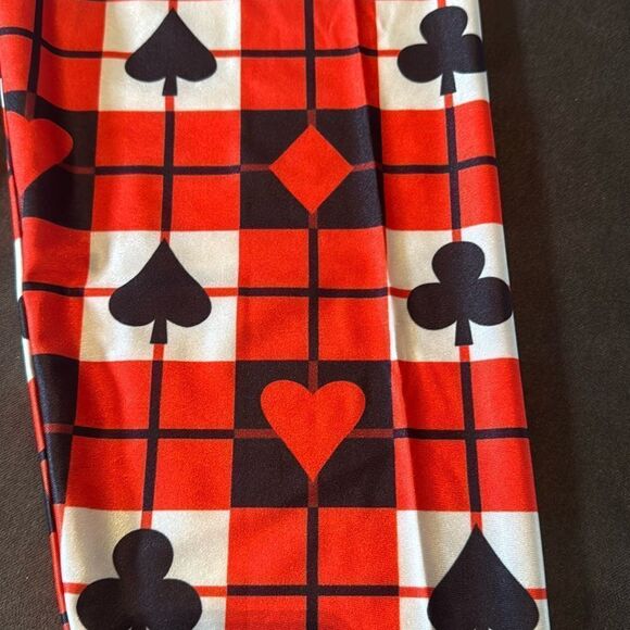 Women’s Leggings Yoga Pants with Playing Card Detail Ankle Length XL NEW - Picture 6 of 10